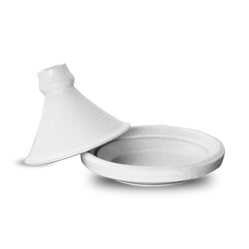 Ceramic Tagine White Matt Dotted