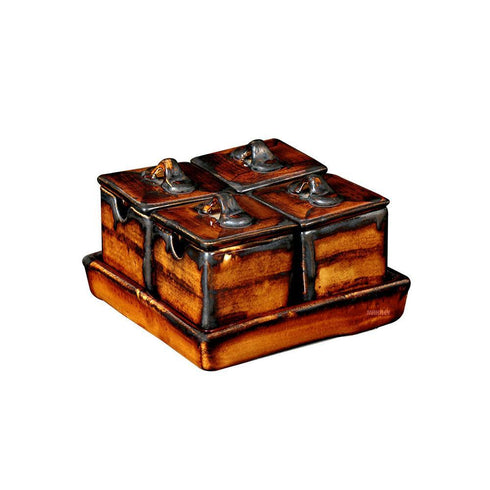 Ceramic Condiment Set SQ (4n1) LwA