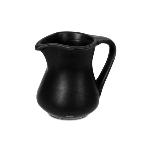 Ceramic Creamer In-Built Hdl Blk Matt
