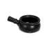 Ceramic French Onion Soup Bowl w/Hdl CURVED Blk Matt