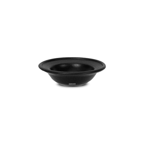 Ceramic French Onion Soup Bowl w/Hdl/Dip Cover CURVED Blk Matt