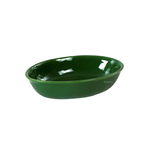 Ceramic Portion Dish Oval Deep Dish Palam Green