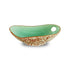 Ceramic Pasta Bowl Hole Green Crackle