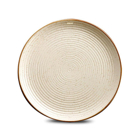 Ceramic Dinner Qtr Plates Coupe Rippled CMD