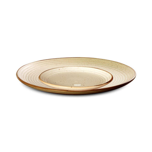 Ceramic Dinner Qtr Plates Coupe Rippled CMD