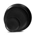 Ceramic Dinner Qtr Plates Coupe Rippled Blk Matt