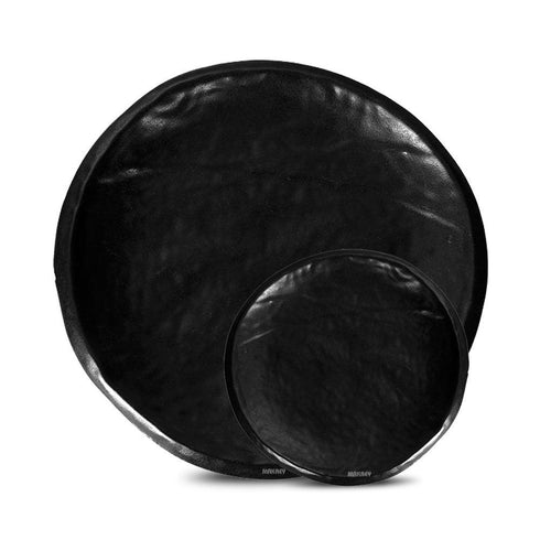 Ceramic Stone Dinner Qtr Plates (Diplomat) Blk Matt