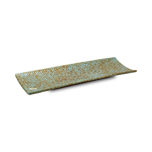 Ceramic Wave Platter Grey Speckles