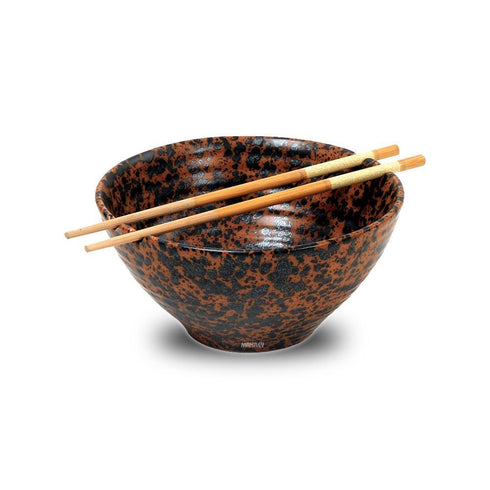 Ceramic Portion Chopstick Bowl Copper Antique