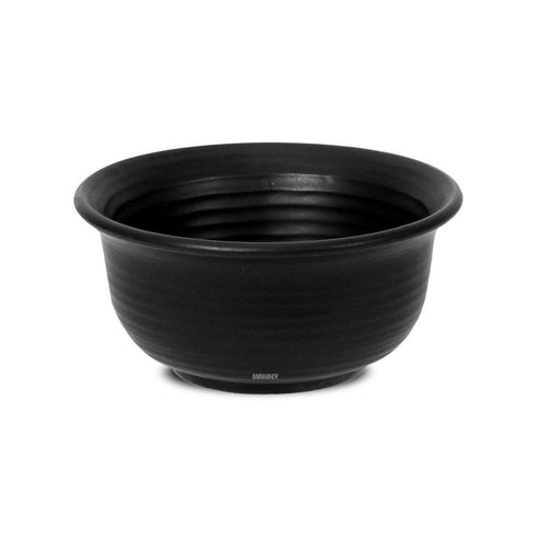 Ceramic Soup Bowl Rippled Blk Matt