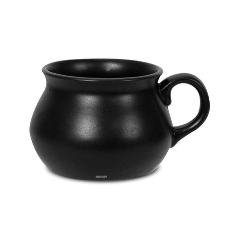 Ceramic Soup Cup Blk CURVED Blk Matt