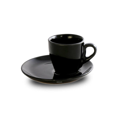 Ceramic Cup/Saucer Set CT265 Black Shiny