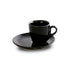 Ceramic Cup/Saucer Set CT265 Black Shiny