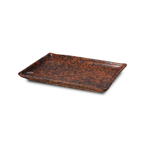Ceramic Platter Rectangle 9.5"x7" Copper Antique