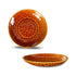 Ceramic Platter Round Hammered Honey