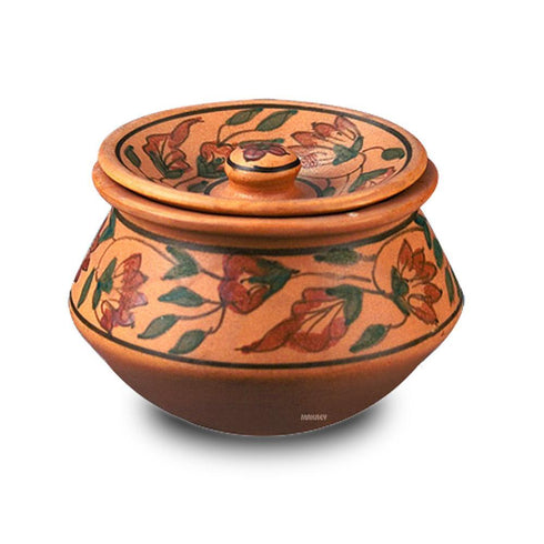 Ceramic Biryani Handi w/Lid Tc Ptg