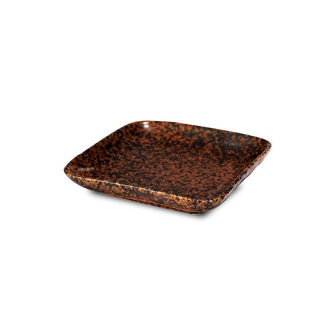 Ceramic Small Plate SQ 5.75" Copper Antique