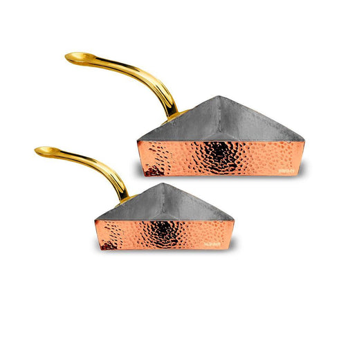 Copper Portion Dish Frypan TRIANGLE