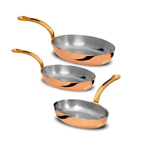 Copper Portion Dish Frypan OVAL