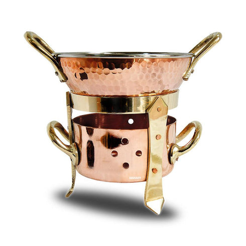 Copper/ss Kadai w/Burner
