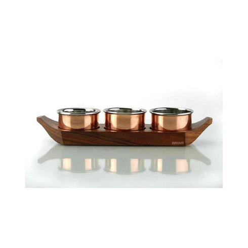 Copper/ss Shikara Pickle Set (3n1)
