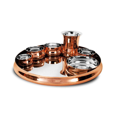 Copper/ss Thali Set CURVED