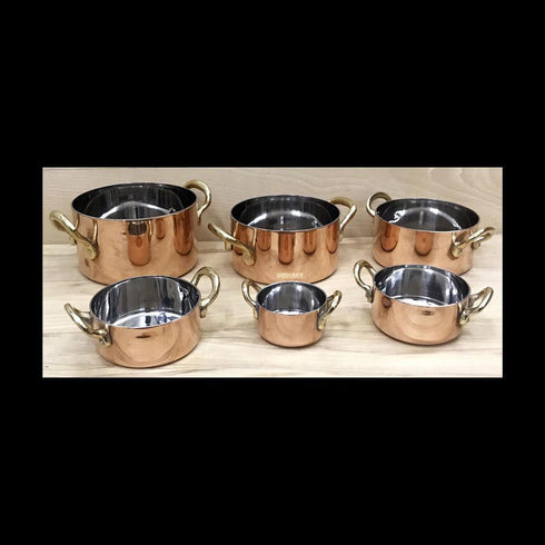 Copper/ss Portion Bowl Casserole Shape