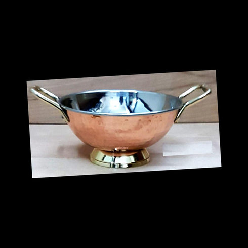 Copper/ss Portion Bowl Kadai w/Base