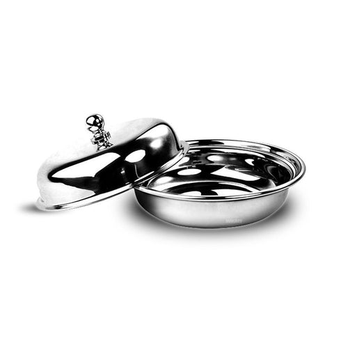 SS Portion Entrée Dish Round w/Lid