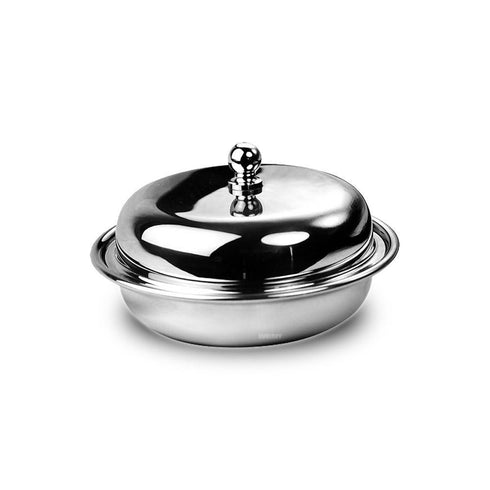 SS Portion Entrée Dish Round w/Lid