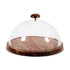 Wood Cheese Platter w/Cloche