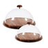 Wood Cheese Platter w/Cloche