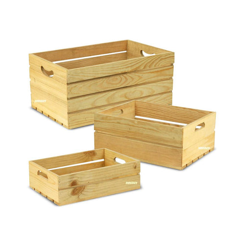 Wood Crate Elevation (3pc Set) SZ125