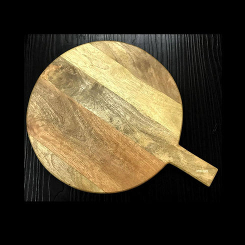 Wood Pizza Platter w/Hdl M/w