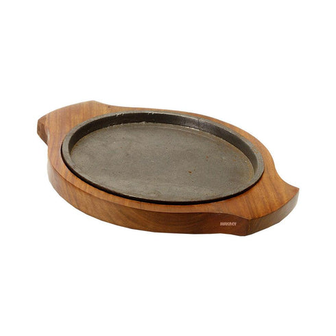 Wood Sizzler Round Flat S/h