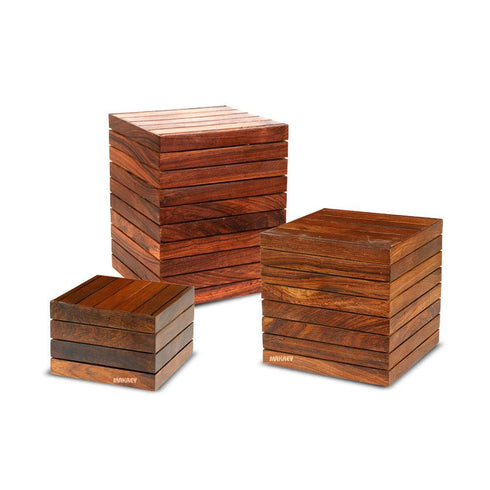 Wood Block Elevation (3pc Set) 1"strip S/h