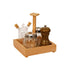 Wood Condiment Holder SQ 6" S/b