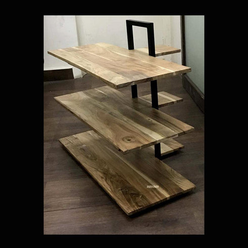 WI/Wood Buffet Rack RECT (3-Tier)