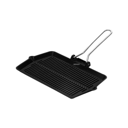 Cast Iron Grill Pan RECT w/SS Hdle
