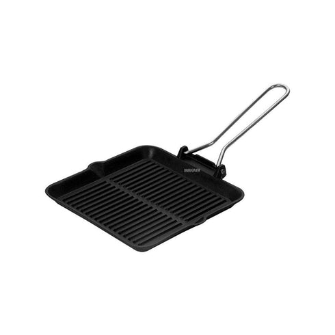 Cast Iron Grill Pan SQ w/SS Hdle