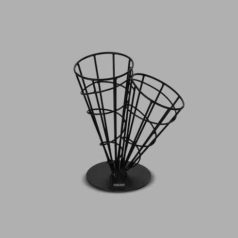 WI Fry Cones 6"H Double Blk