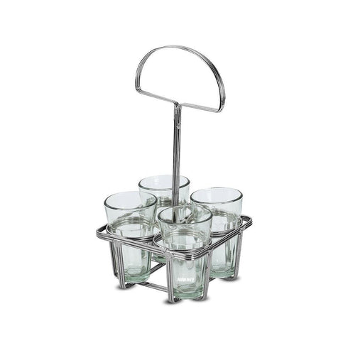 WI (3-wire) Tea Glass Holder (4n1) Chrome Finish