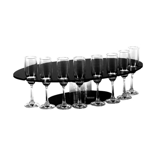 Acrylic Champaign Glass Holder Oval 8-Glasses