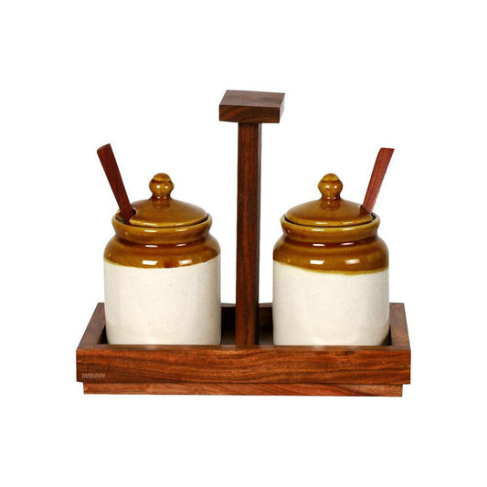 Ceramic Martaban 4" Pickle Set (2n1)