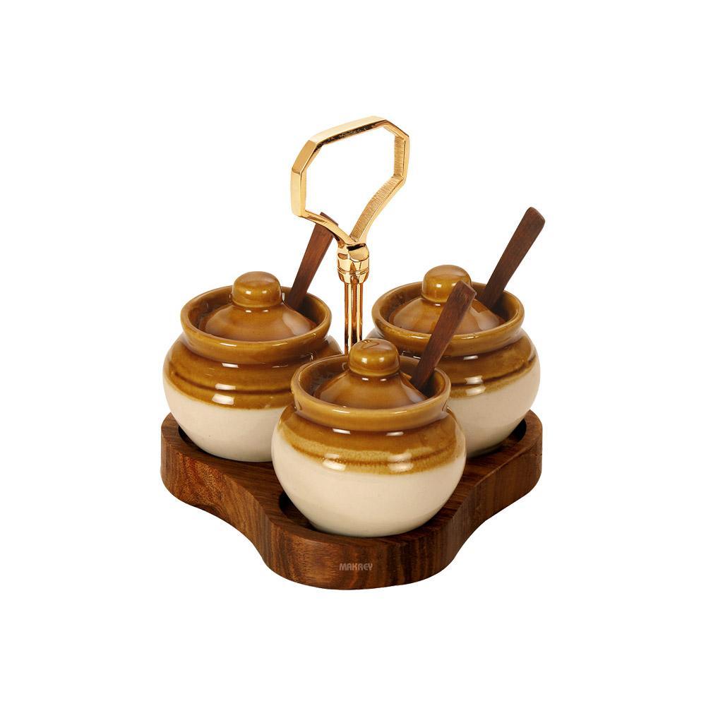 Ceramic Star Matki Martaban 2.5" Pickle Set