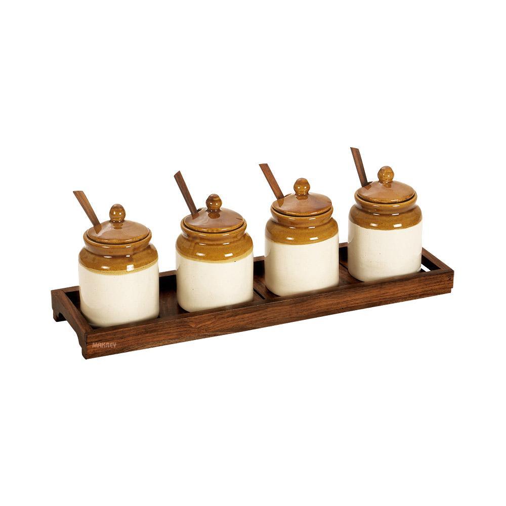 Ceramic Martaban 4" Pickle Set (4n1) RECT