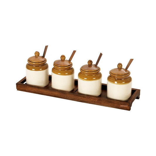 Ceramic Martaban 4" Pickle Set (4n1) RECT