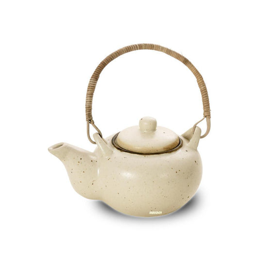 Ceramic Chinese Tea Pot Bamboo Hdl CMD