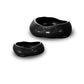 Ceramic Stone Portion Bowl Oval Blk Matt