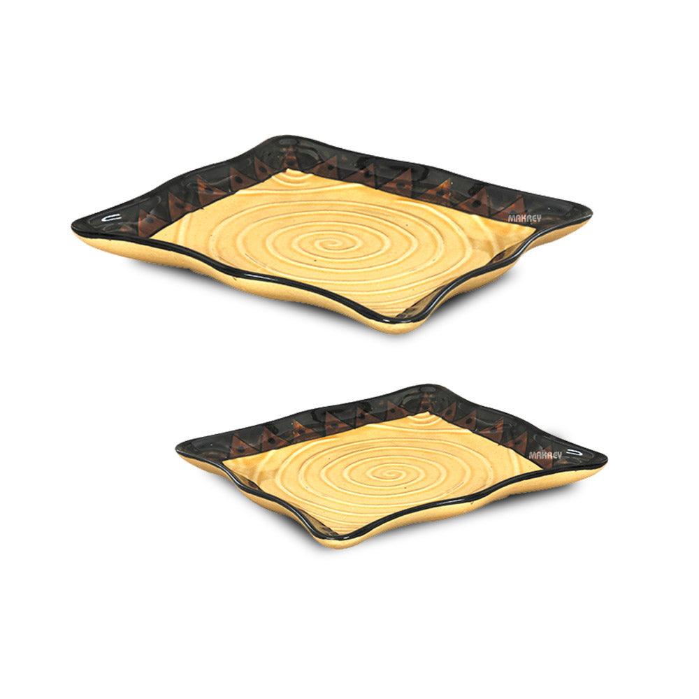 Ceramic SQ Platter Wavy CT35 GYLM